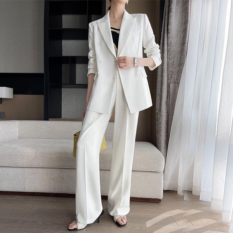 Double Breasted White Blazer Pants Set – Moonstruck
